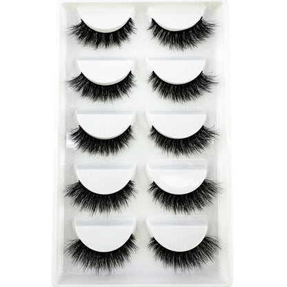 5Pairs 3D Mink Lashes – Natural, Thick & Flirty