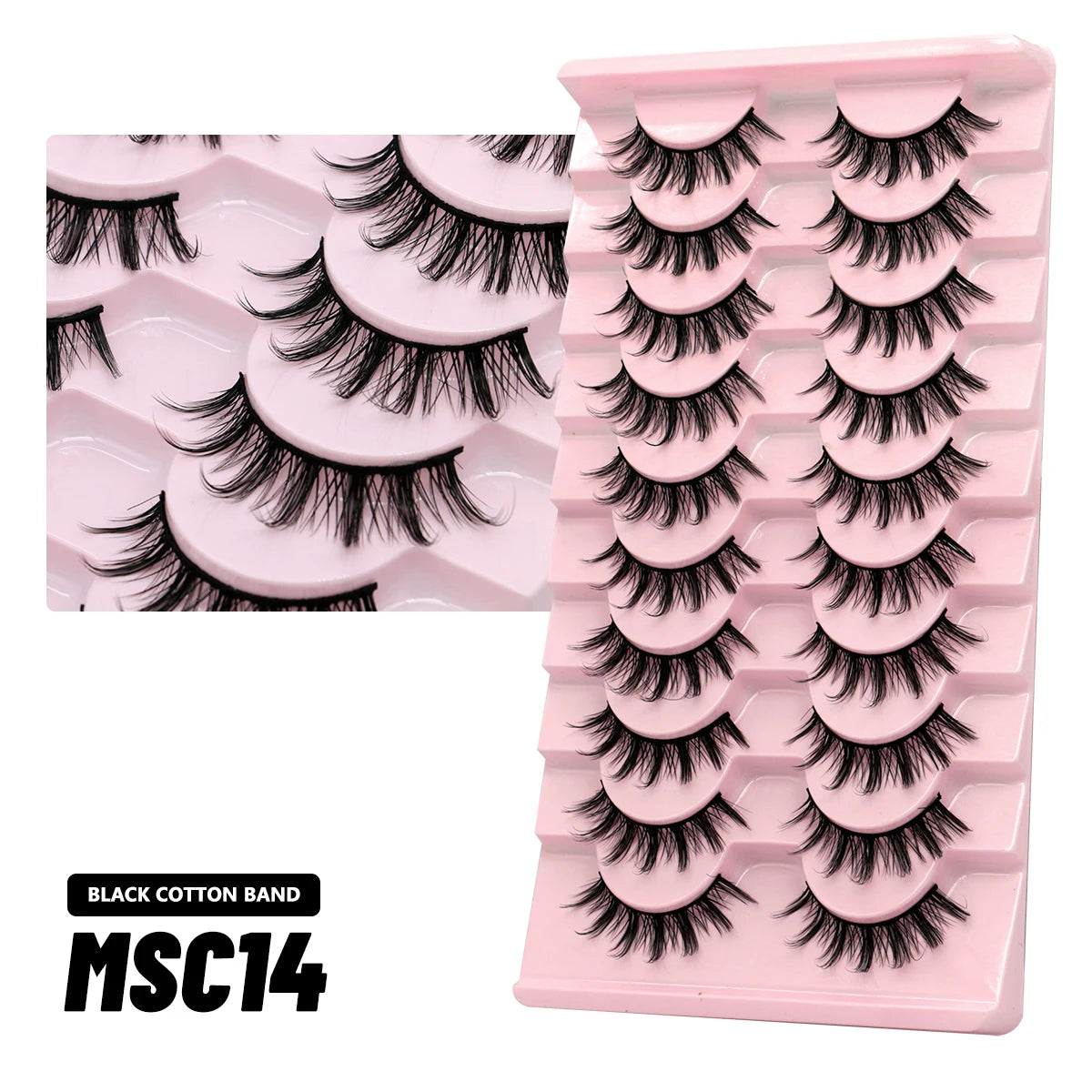 GROINNEYA Manga 3D Faux Mink Lashes – Soft, Winged & Natural (5/10 Pairs)