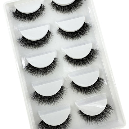 5Pairs 3D Mink Lashes – Natural, Thick & Flirty