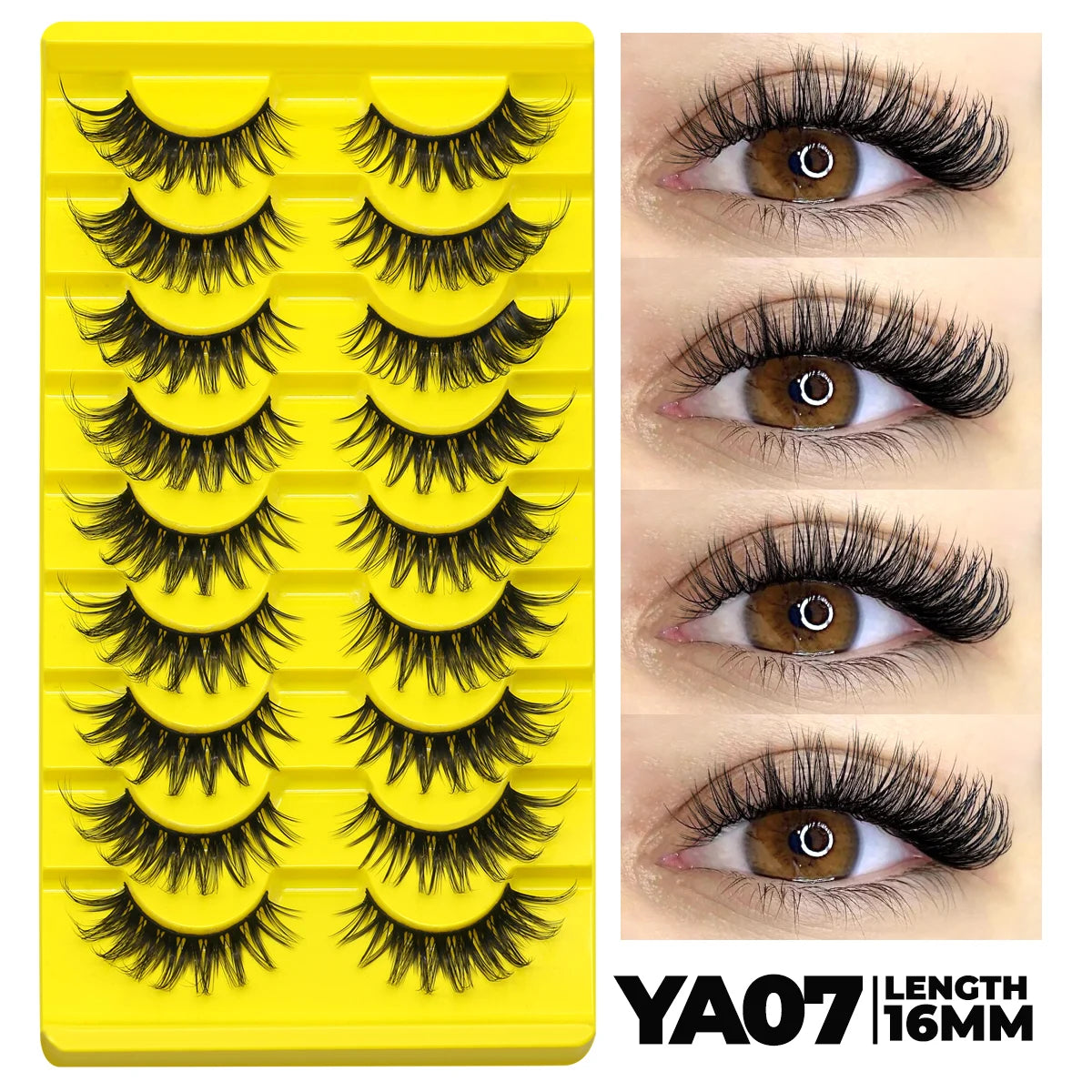 Groinneya Cat Eye 3D Faux Mink Lashes – Dramatic Wispy Volume