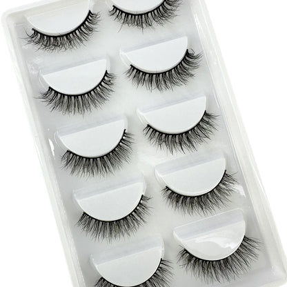 5Pairs 3D Mink Lashes – Natural, Thick & Flirty