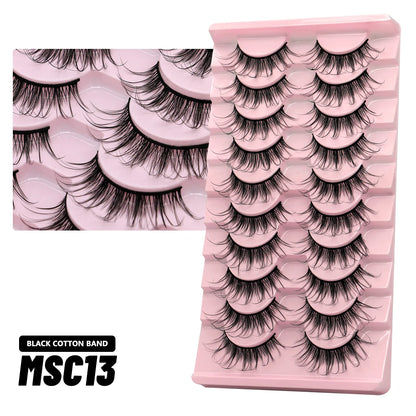 GROINNEYA Manga 3D Faux Mink Lashes – Soft, Winged & Natural (5/10 Pairs)