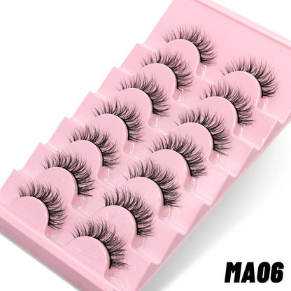 GROINNEYA Manga 3D Faux Mink Lashes – Soft, Winged & Natural (5/10 Pairs)