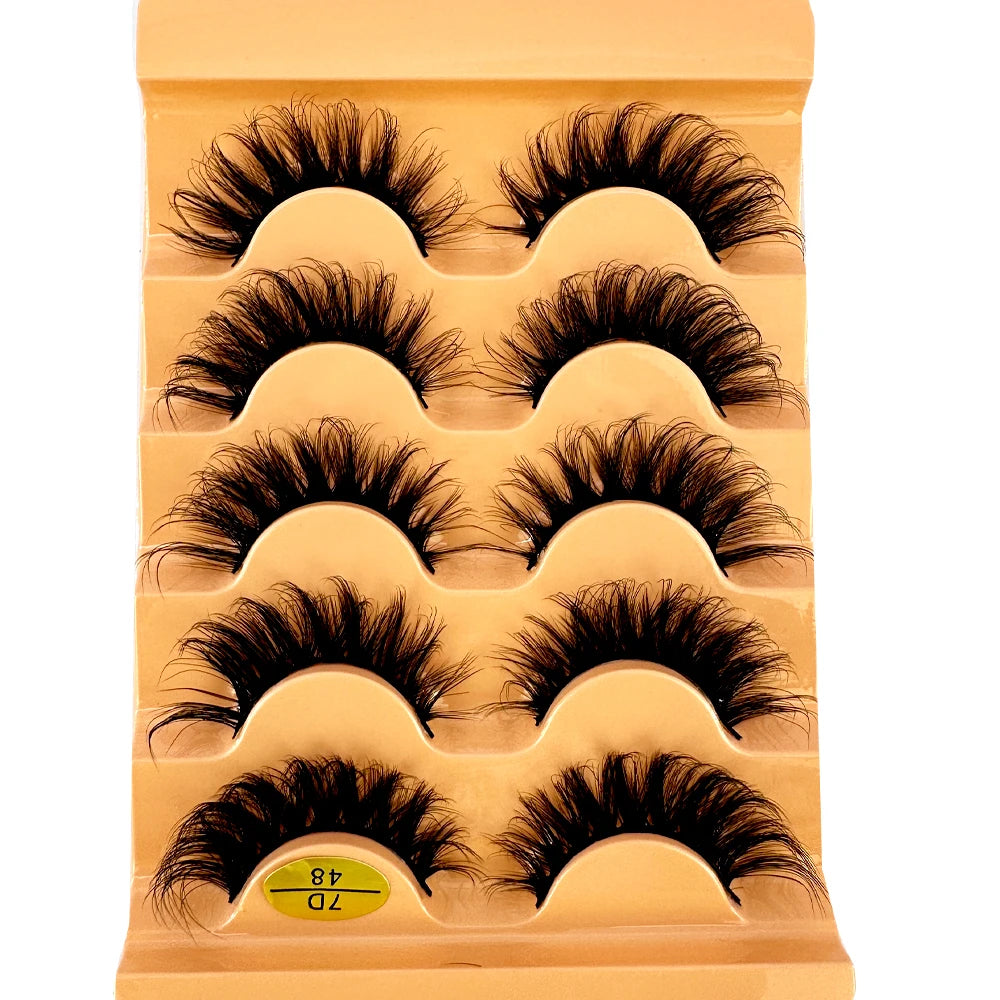 5 Pairs Wispy D Curl Lashes – Hybrid Volume, Short & Chic