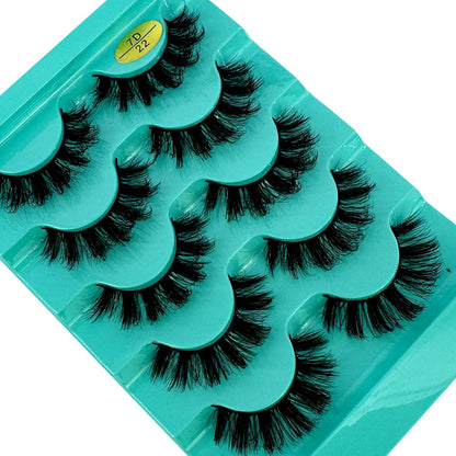 5 Pairs Wispy D Curl Lashes – Hybrid Volume, Short & Chic