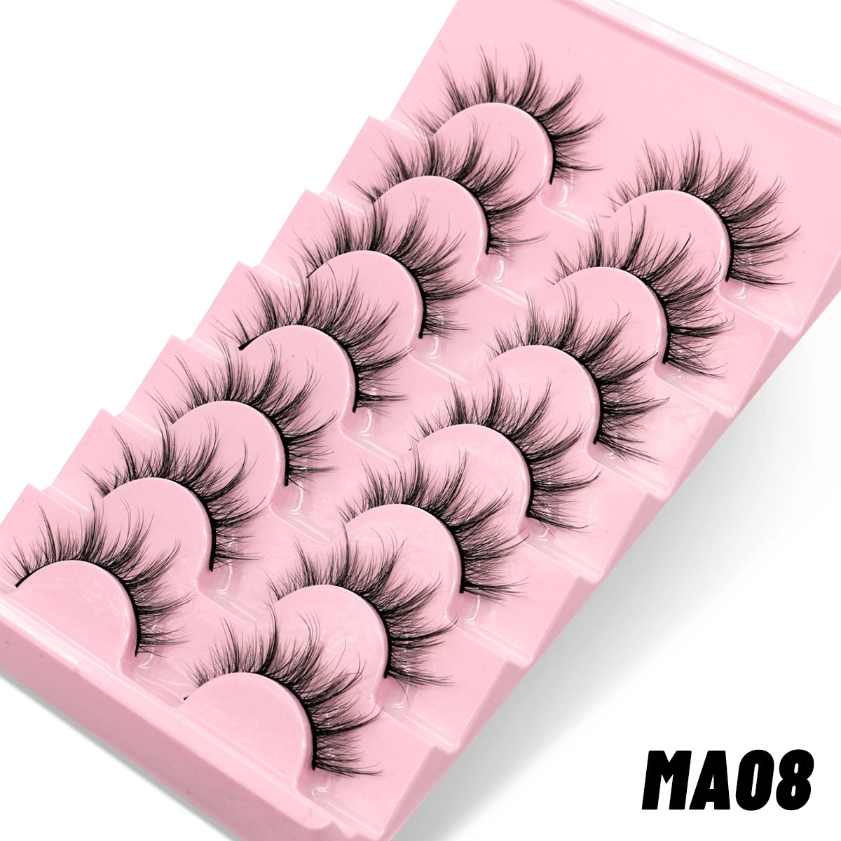 GROINNEYA Manga 3D Faux Mink Lashes – Soft, Winged & Natural (5/10 Pairs)