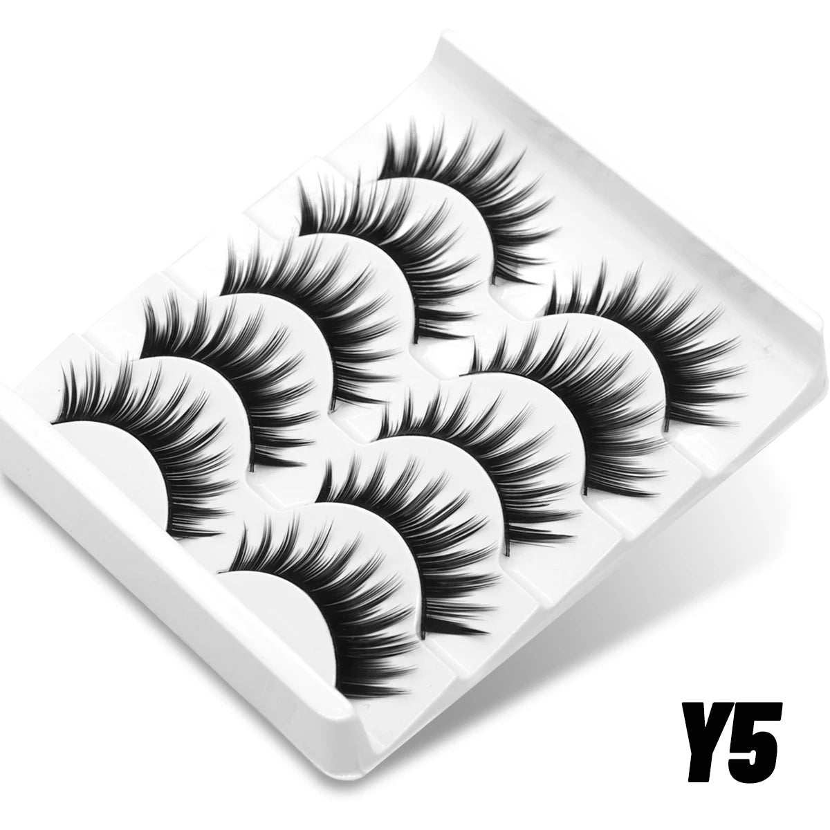 GROINNEYA Manga 3D Faux Mink Lashes – Soft, Winged & Natural (5/10 Pairs)