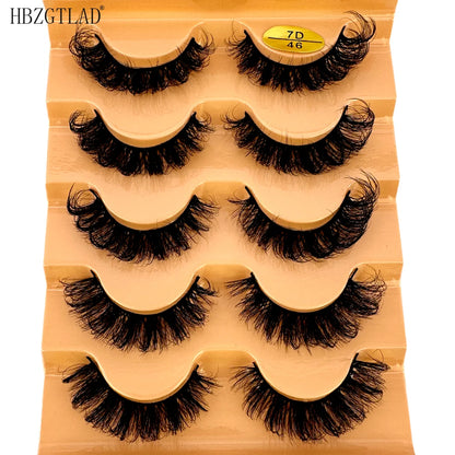 5 Pairs Wispy D Curl Lashes – Hybrid Volume, Short & Chic