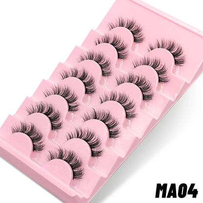 GROINNEYA Manga 3D Faux Mink Lashes – Soft, Winged & Natural (5/10 Pairs)