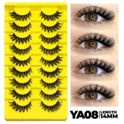 Groinneya Cat Eye 3D Faux Mink Lashes – Dramatic Wispy Volume