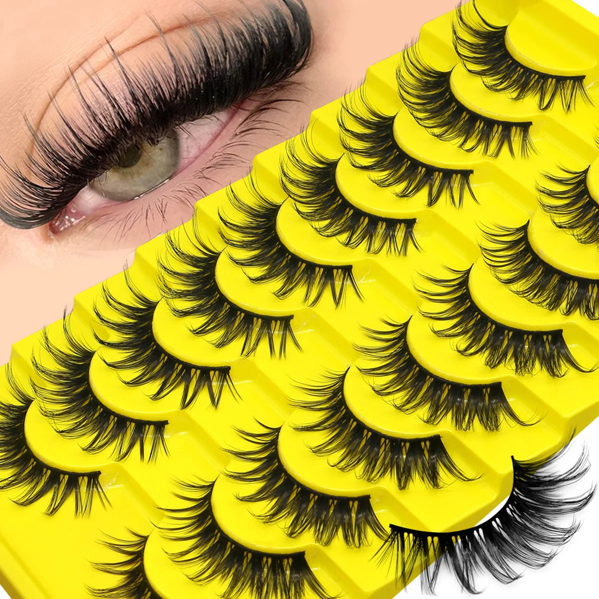 Groinneya Cat Eye 3D Faux Mink Lashes – Dramatic Wispy Volume