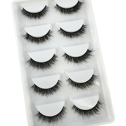 5Pairs 3D Mink Lashes – Natural, Thick & Flirty