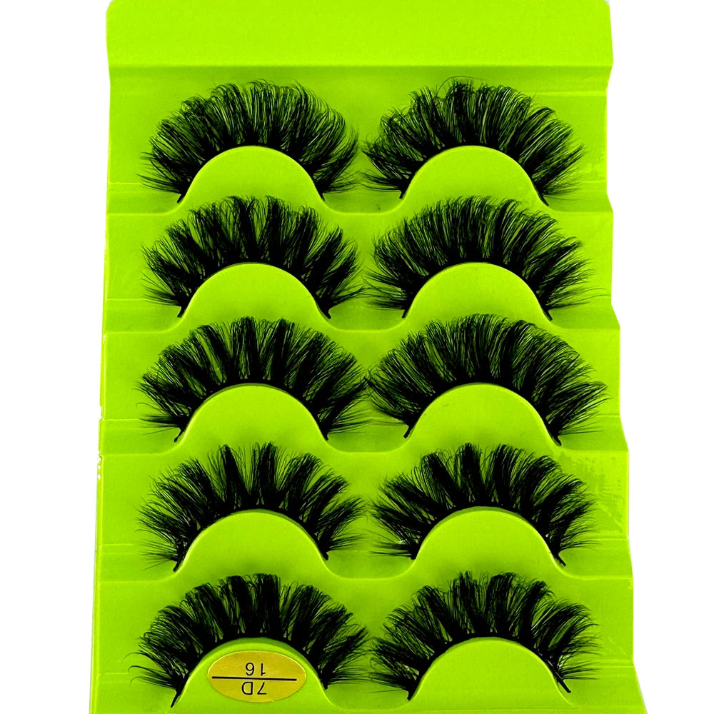 5 Pairs Wispy D Curl Lashes – Hybrid Volume, Short & Chic