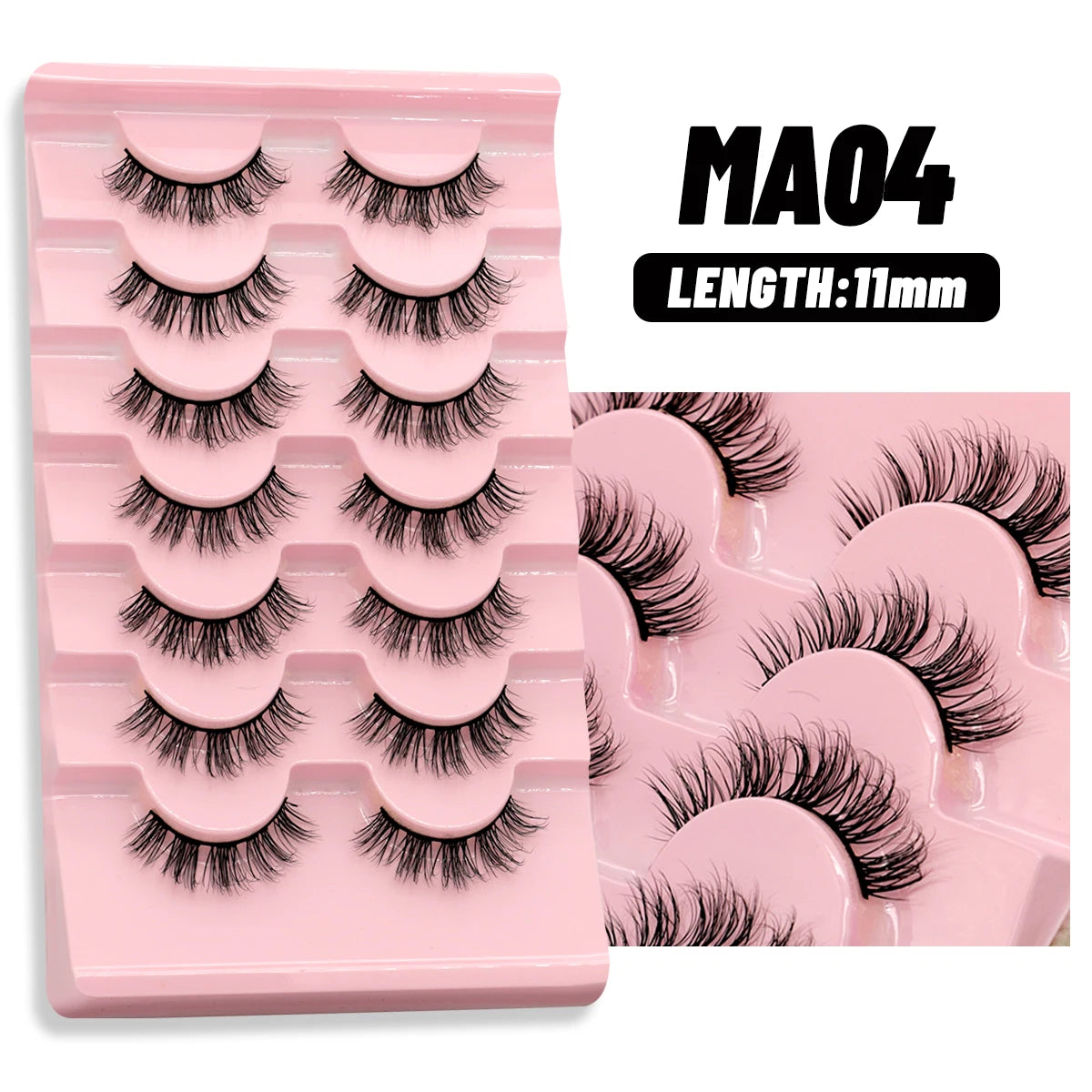 Groinneya Cat Eye 3D Faux Mink Lashes – Dramatic Wispy Volume