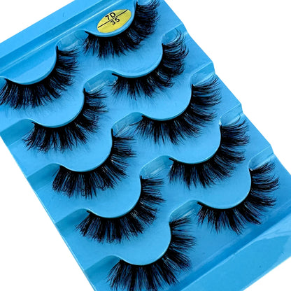 5 Pairs Wispy D Curl Lashes – Hybrid Volume, Short & Chic