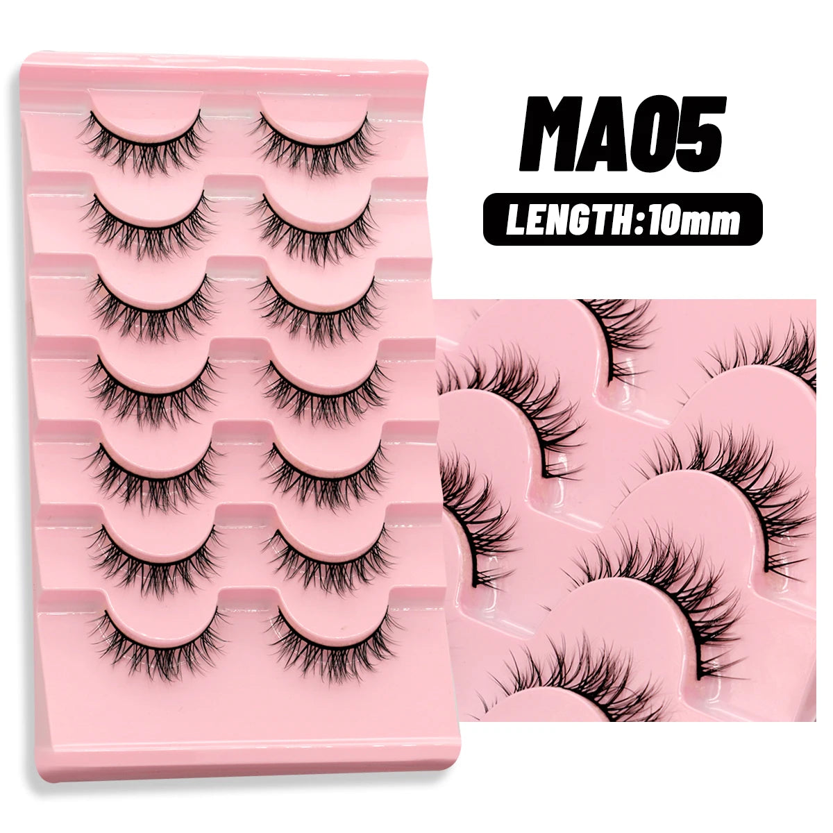 Groinneya Cat Eye 3D Faux Mink Lashes – Dramatic Wispy Volume