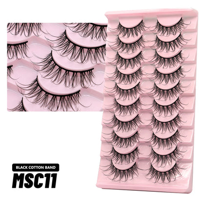 GROINNEYA Manga 3D Faux Mink Lashes – Soft, Winged & Natural (5/10 Pairs)