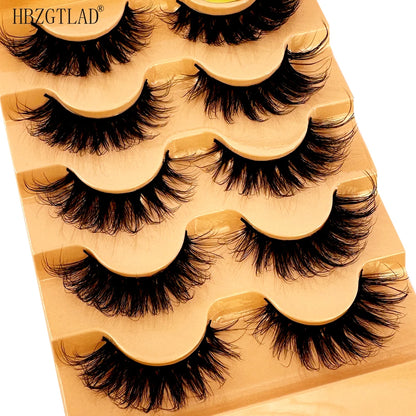 5 Pairs Wispy D Curl Lashes – Hybrid Volume, Short & Chic