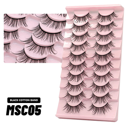 GROINNEYA Manga 3D Faux Mink Lashes – Soft, Winged & Natural (5/10 Pairs)