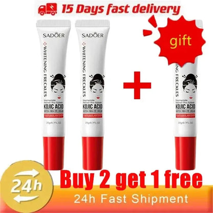 Sadoer Whitening Freckles Kojic Acid Cream, Buy 2 Get 1 Free Offer with 24h Fast Delivery.