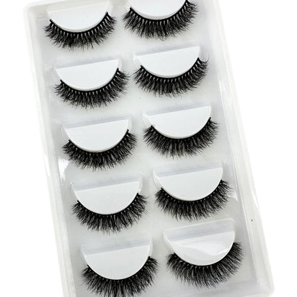 5Pairs 3D Mink Lashes – Natural, Thick & Flirty