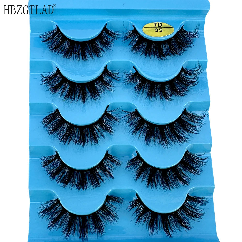 5 Pairs Wispy D Curl Lashes – Hybrid Volume, Short & Chic