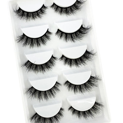 5Pairs 3D Mink Lashes – Natural, Thick & Flirty