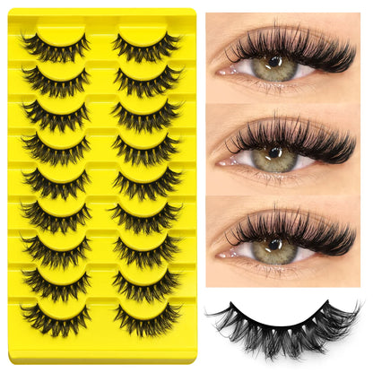 Groinneya Cat Eye 3D Faux Mink Lashes – Dramatic Wispy Volume