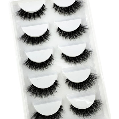 5Pairs 3D Mink Lashes – Natural, Thick & Flirty