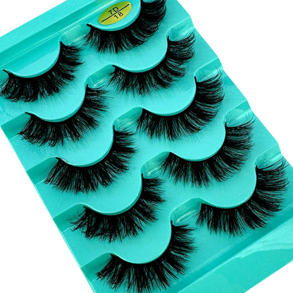 5 Pairs Wispy D Curl Lashes – Hybrid Volume, Short & Chic