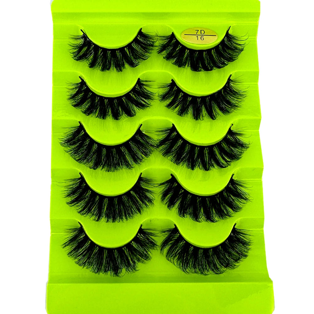 5 Pairs Wispy D Curl Lashes – Hybrid Volume, Short & Chic