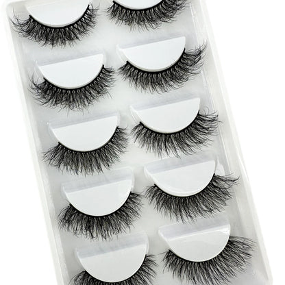 5Pairs 3D Mink Lashes – Natural, Thick & Flirty