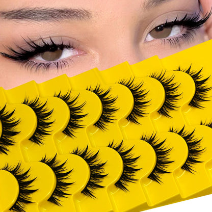 Groinneya Cat Eye 3D Faux Mink Lashes – Dramatic Wispy Volume