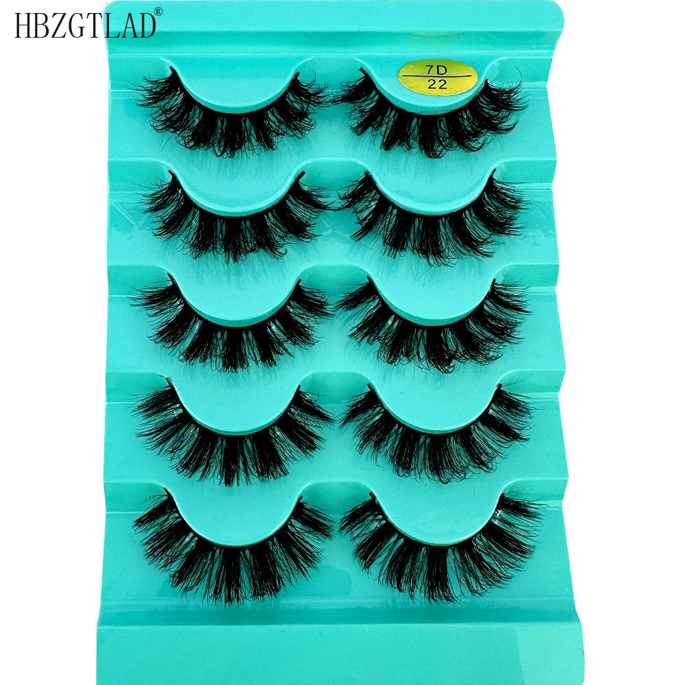 5 Pairs Wispy D Curl Lashes – Hybrid Volume, Short & Chic